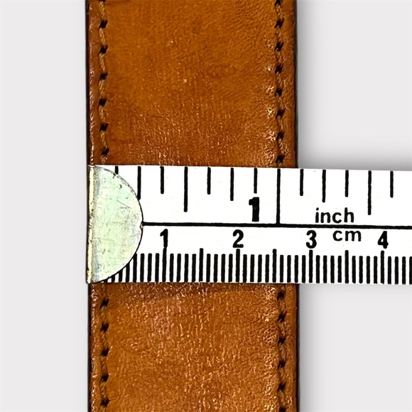 Cognac Leather Belt With Starburst Embroidery Detail | Women’s Size M - Picture 11 of 14